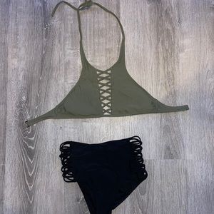 hollister two piece bathing suit